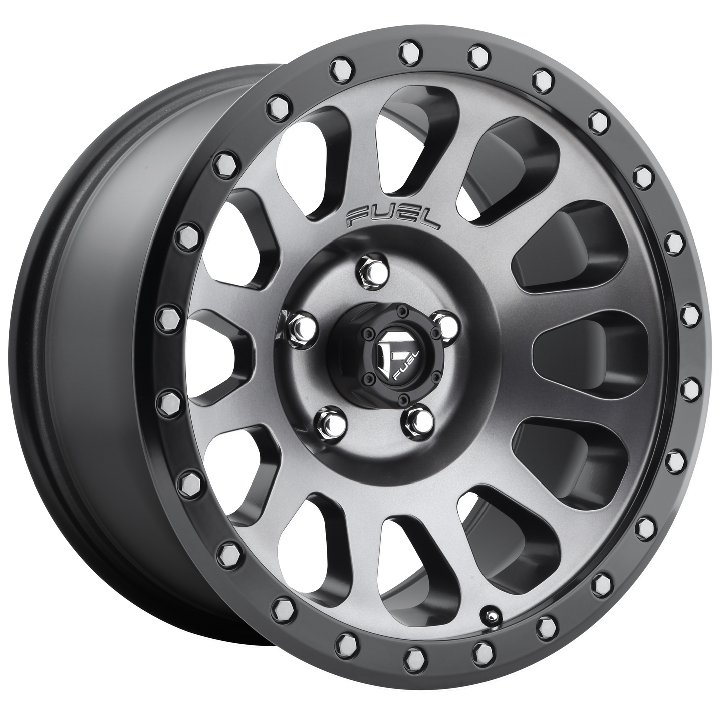 VECTOR 17x8.5 6x139.70 MATTE GUN METAL BLACK BEAD RING (7 mm) - Tires and Engine Performance