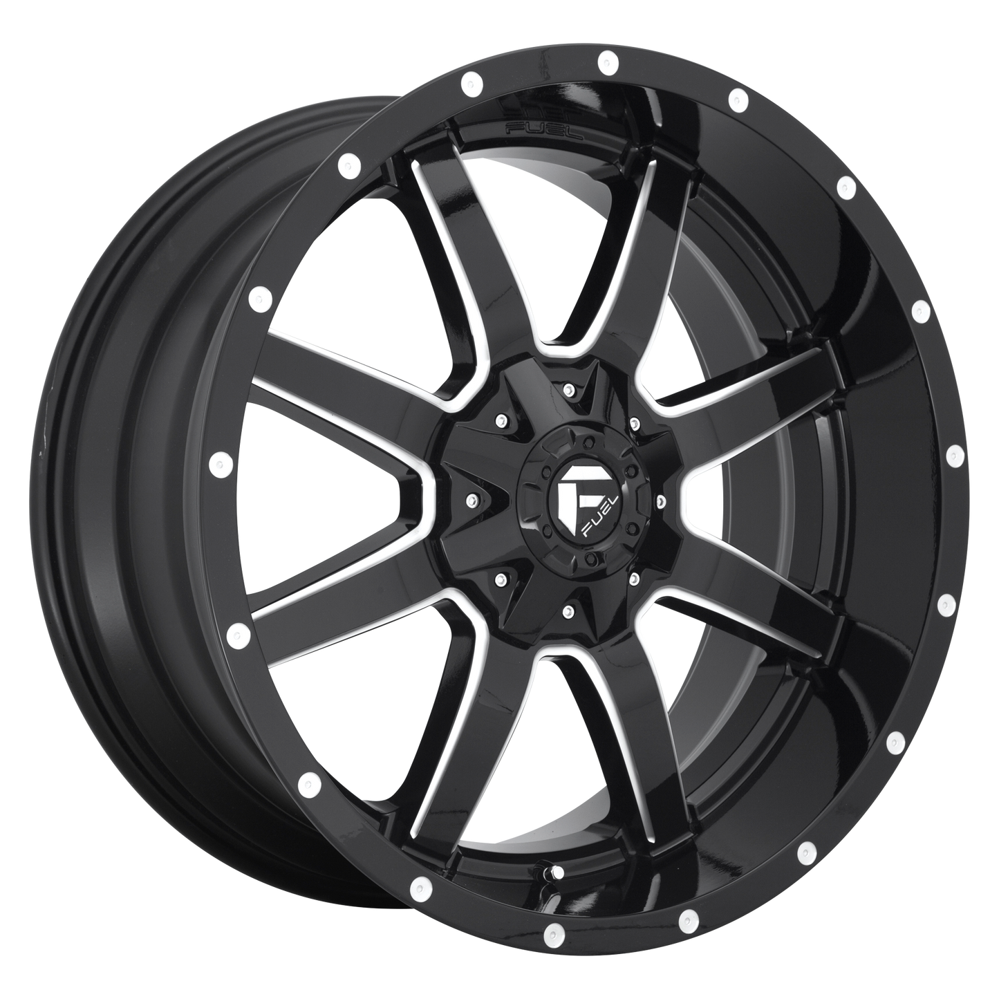 MAVERICK 20x12 8x165.10 GLOSS BLACK MILLED (-44 mm) - Tires and Engine Performance