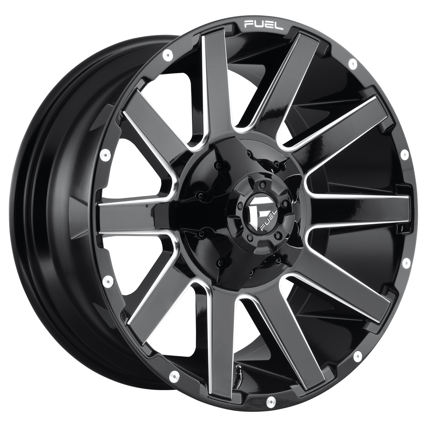 CONTRA 20x9 6x135.00/6x139.70 GLOSS BLACK MILLED (20 mm) - Tires and Engine Performance