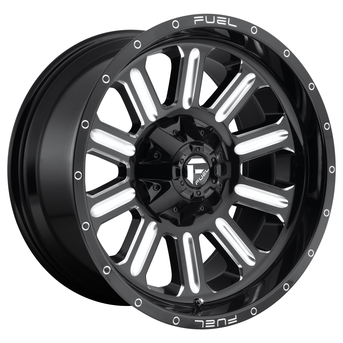 HARDLINE 17x9 6x135.00/6x139.70 GLOSS BLACK MILLED (1 mm) - Tires and Engine Performance