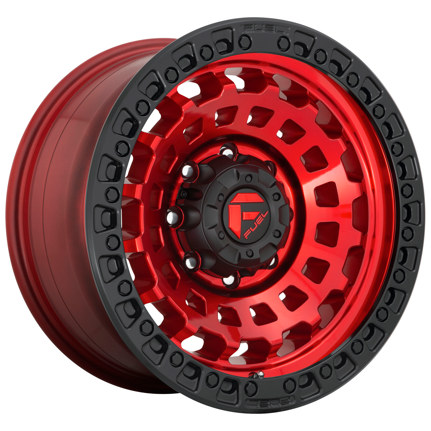 ZEPHYR 17x9 6x139.70 CANDY RED BLACK BEAD RING (-12 mm) - Tires and Engine Performance