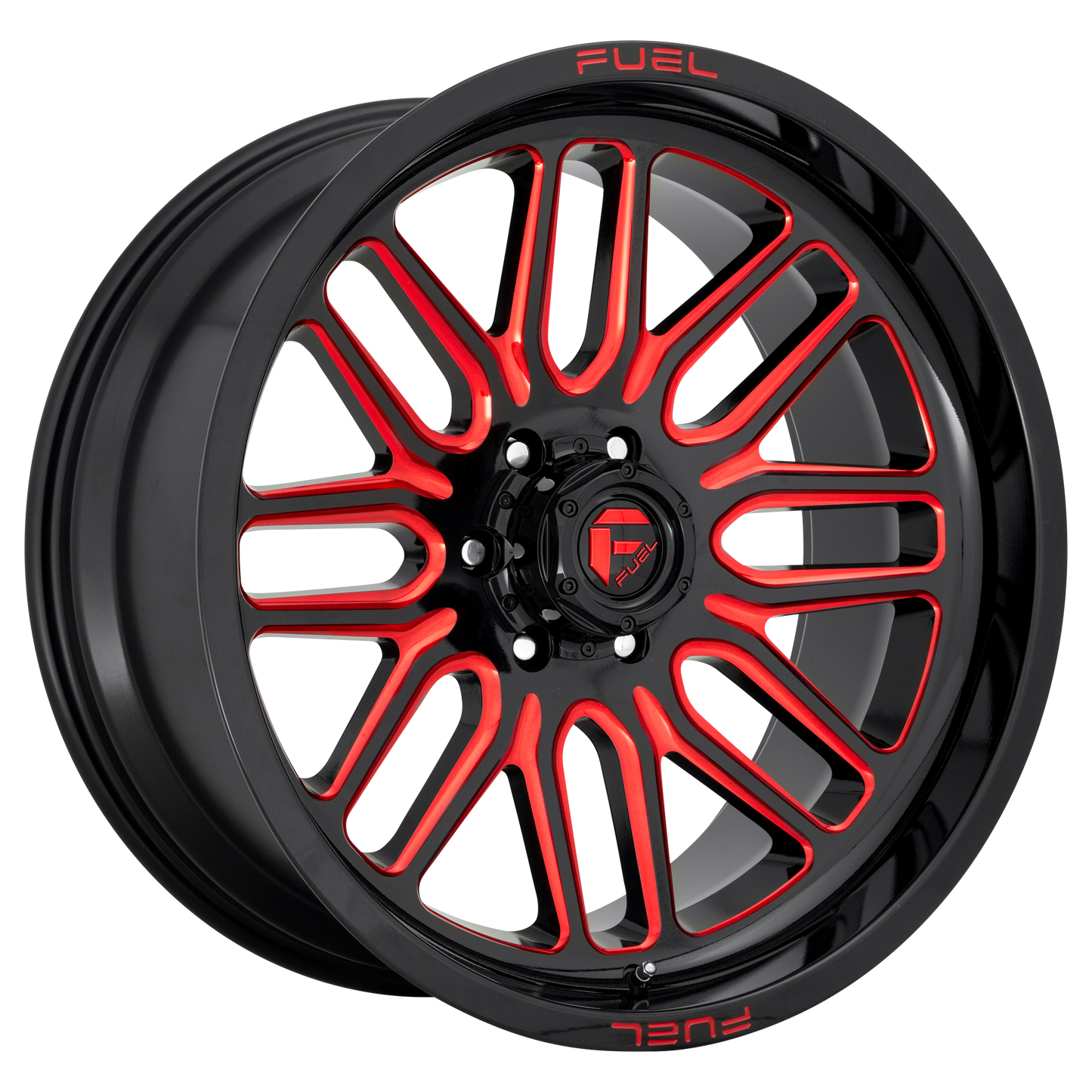 IGNITE 22x10 5x127.00 GLOSS BLACK RED TINTED CLEAR (-18 mm) - Tires and Engine Performance