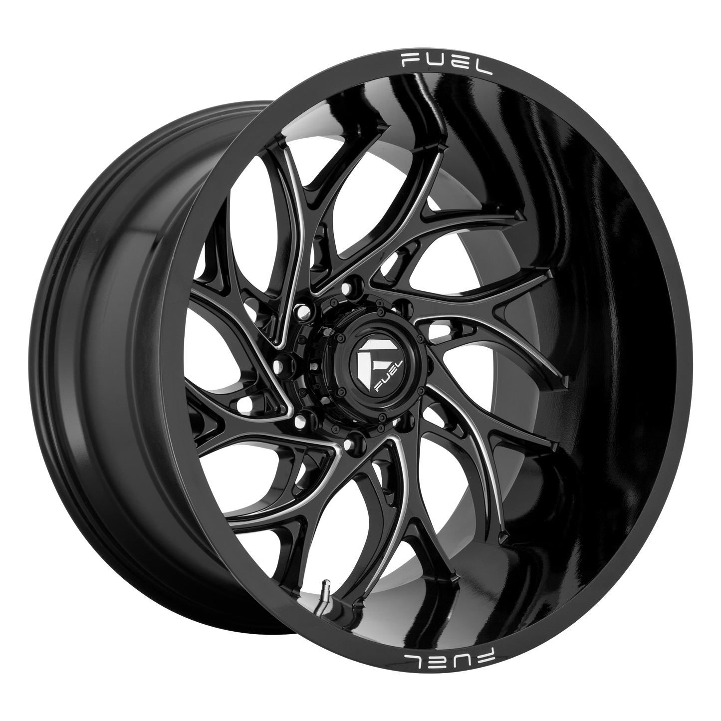 RUNNER 22x12 8x165.10 GLOSS BLACK MILLED (-44 mm) - Tires and Engine Performance