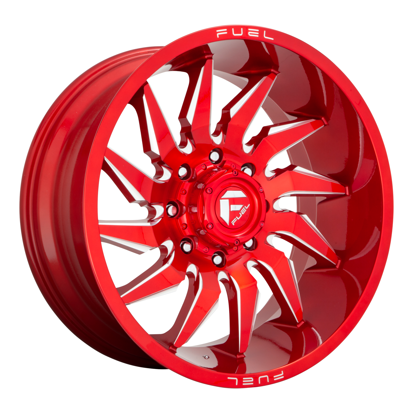 SABER 22x10 8x180.00 CANDY RED MILLED (-18 mm) - Tires and Engine Performance