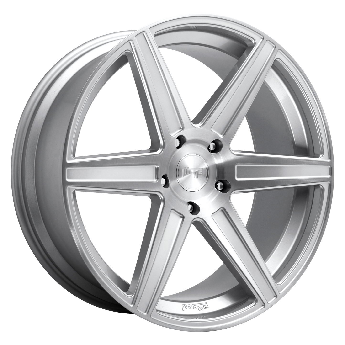 CARINA 24x10 6x135.00 GLOSS SILVER BRUSHED (30 mm) - Tires and Engine Performance