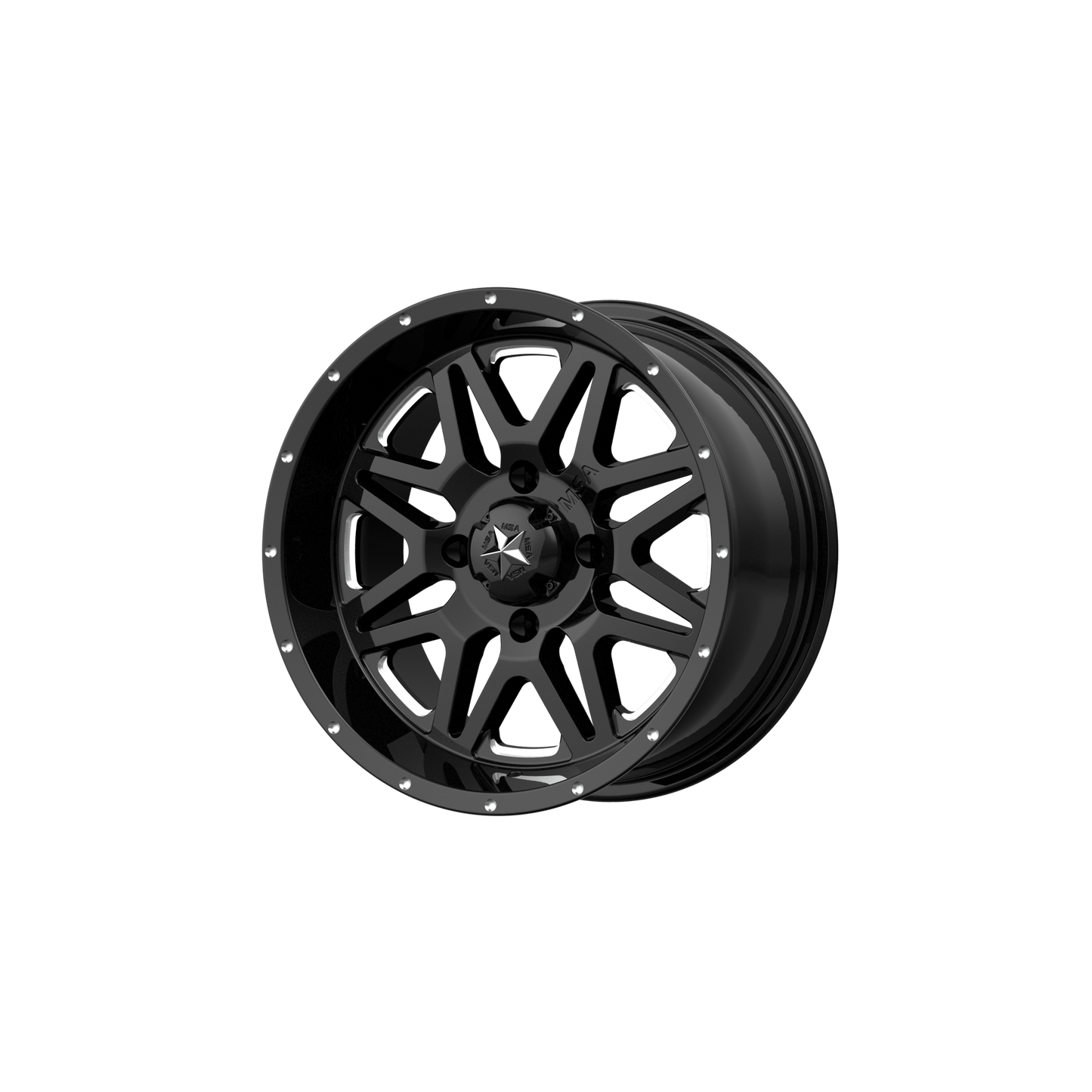 VIBE 16x7 4x137.00 GLOSS BLACK MILLED (0 mm) - Tires and Engine Performance