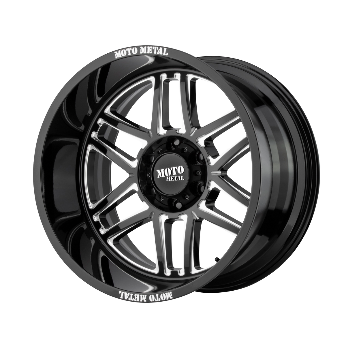 FOLSOM 20x9 6x120.00 GLOSS BLACK MILLED (18 mm) - Tires and Engine Performance