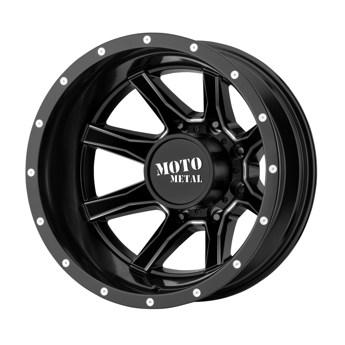MO995 17x6.5 8x165.10 SATIN BLACK MILLED - REAR (-155 mm) - Tires and Engine Performance