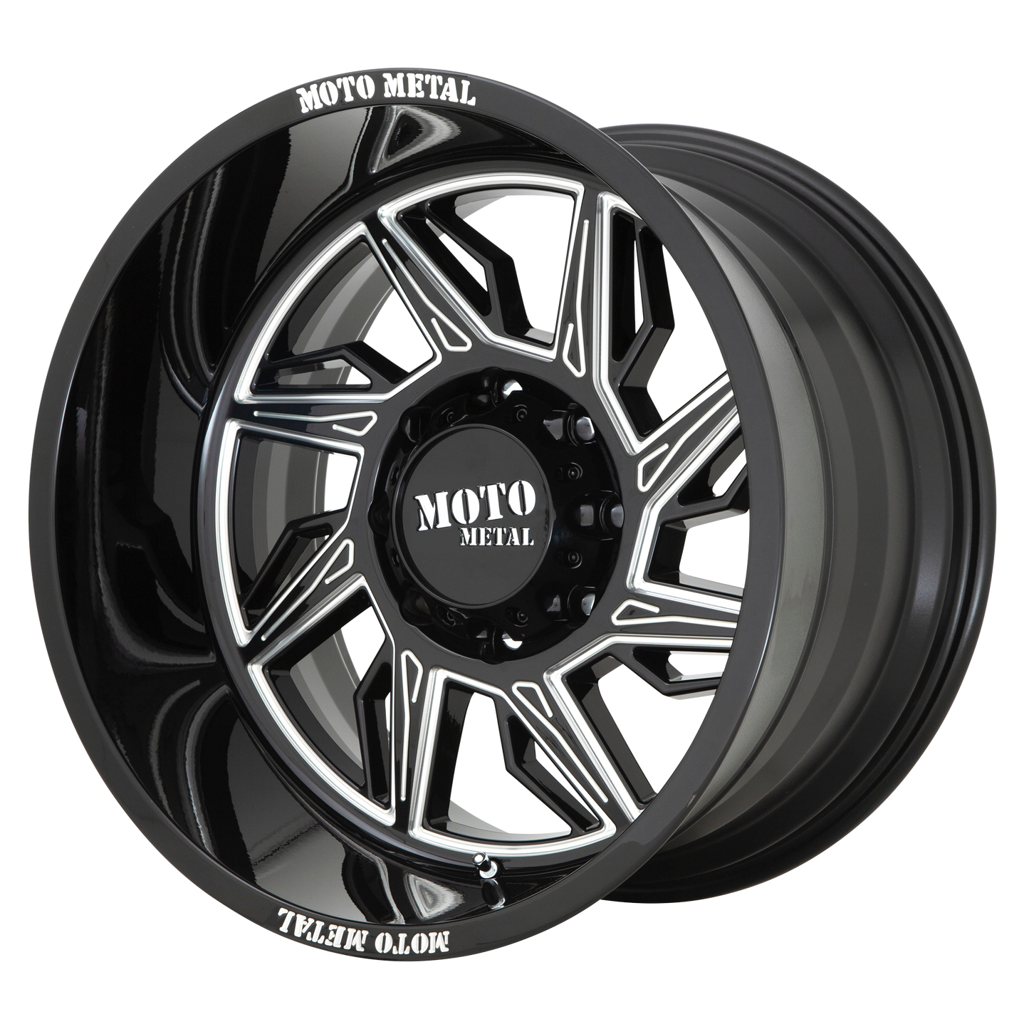 HURRICANE 22x12 6x135.00 GLOSS BLACK MILLED - RIGHT DIRECTIONAL (-44 mm) - Tires and Engine Performance