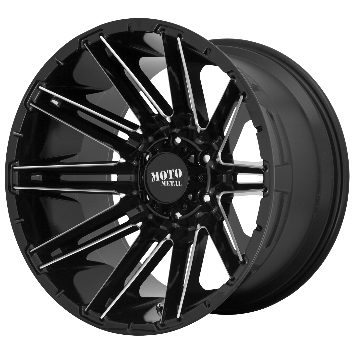 KRAKEN 20x12 6x139.70 GLOSS BLACK MILLED (-44 mm) - Tires and Engine Performance