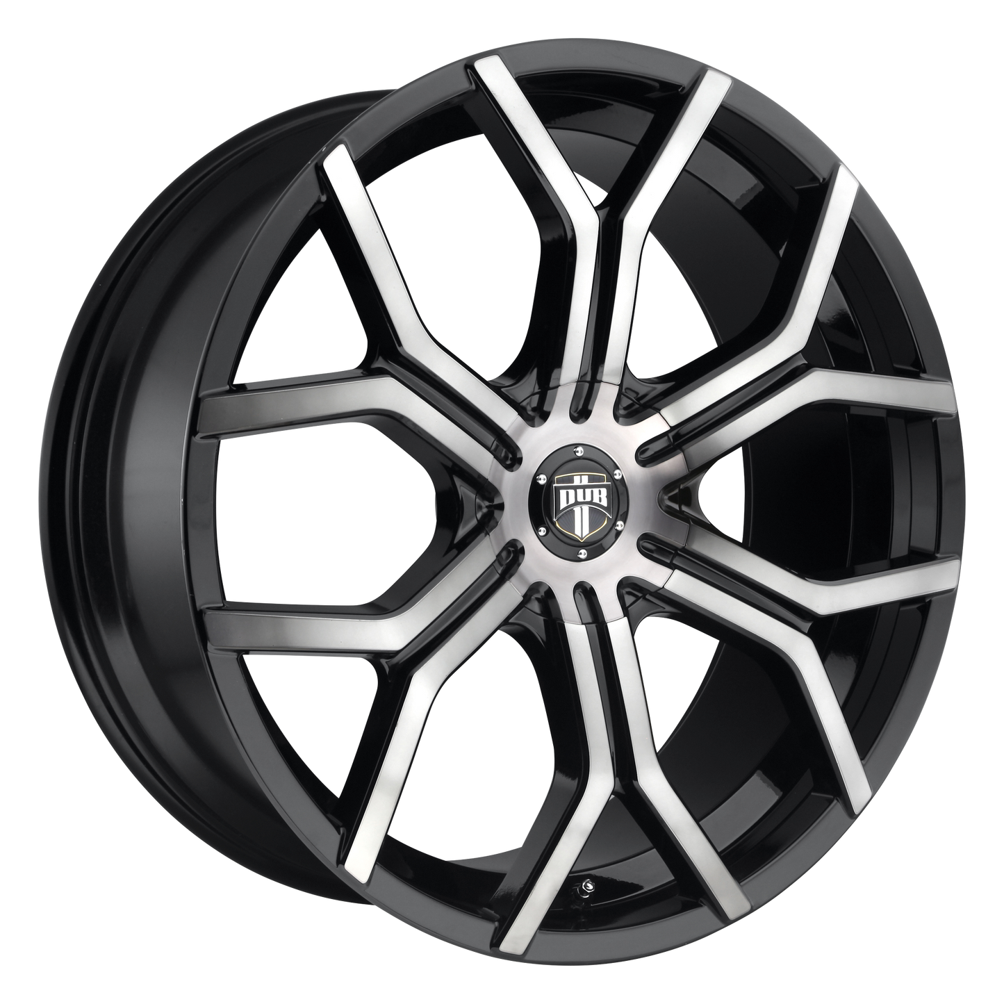 ROYALTY 24x9.5 6x135.00/6x139.70 GLOSS MACHINED DOUBLE DARK TINT (30 mm) - Tires and Engine Performance