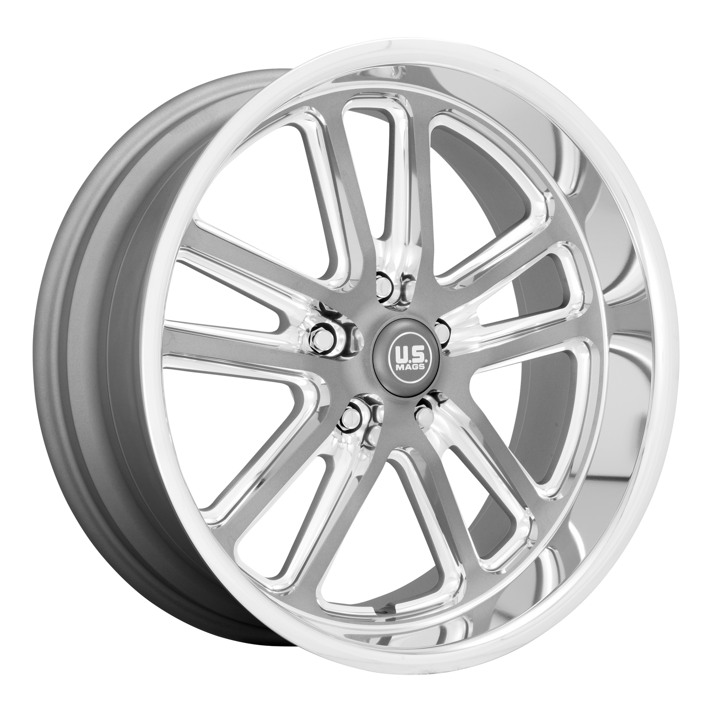 BULLET 20x9.5 5x120.65 TEXTURED GUN METAL W/ MILLED EDGES (1 mm) - Tires and Engine Performance