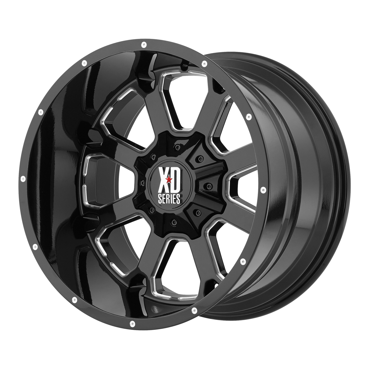 BUCK 25 20x10 8x165.10 GLOSS BLACK MILLED (-24 mm) - Tires and Engine Performance