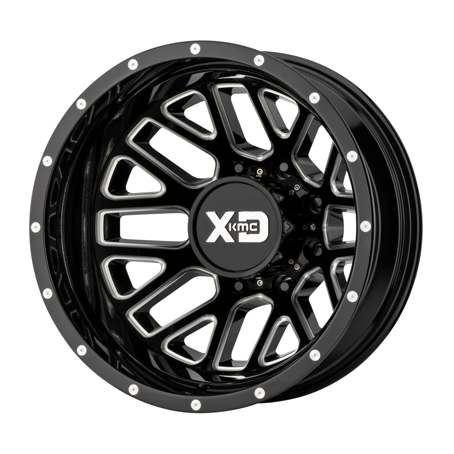 GRENADE DUALLY 20x8.25 8x200.00 GLOSS BLACK MILLED - REAR (-198 mm) - Tires and Engine Performance