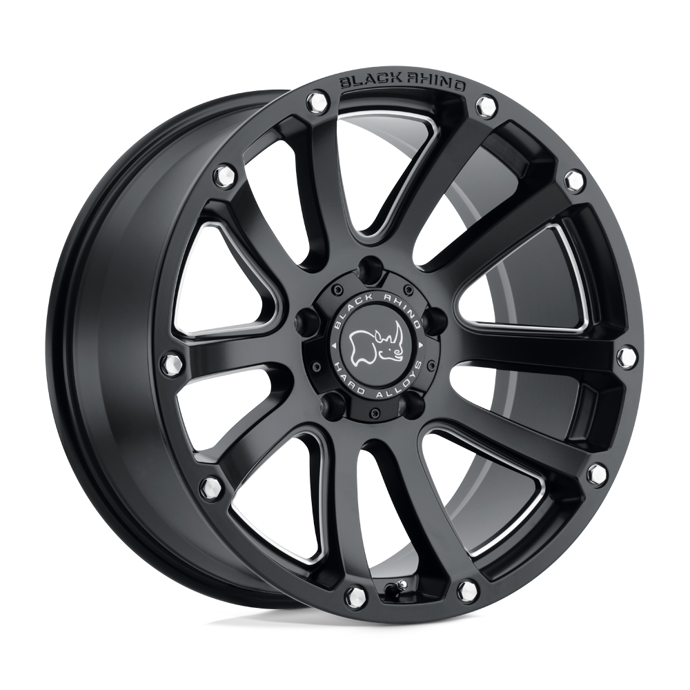 Black Rhino HIGHLAND 18X9.5 12 6X135/6X135 MATTE BLACK W/ MILLED SPOKES