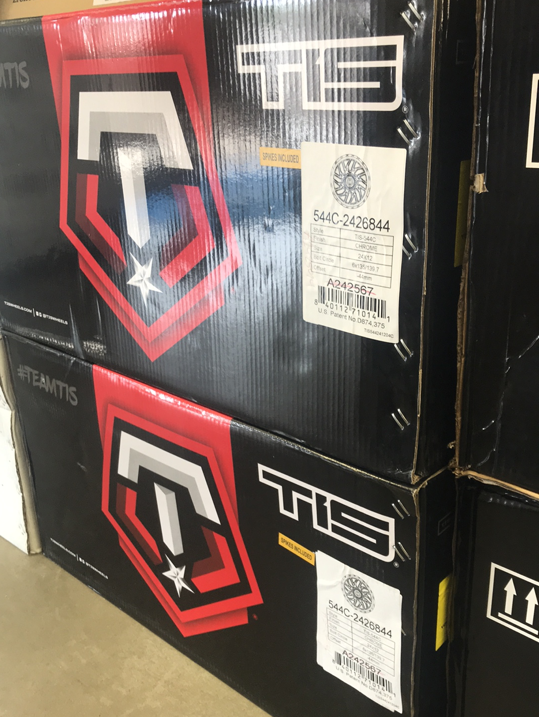 TIS 544C 24x12 -44 6x135/6x139.7 CHROME - Tires and Engine Performance