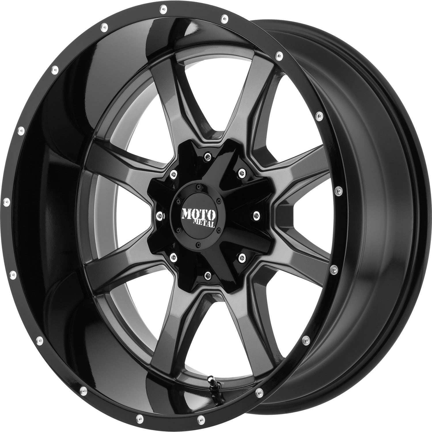 Moto Metal MO970 20x9 18 6x120/6x139.7 (6x5.5) Gray and Black - Tires and Engine Performance