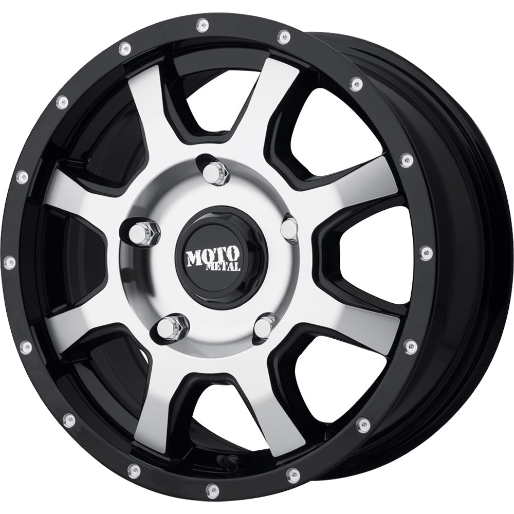 Moto Metal MO970 16x7 42 6x130 Black and Machine - Tires and Engine Performance