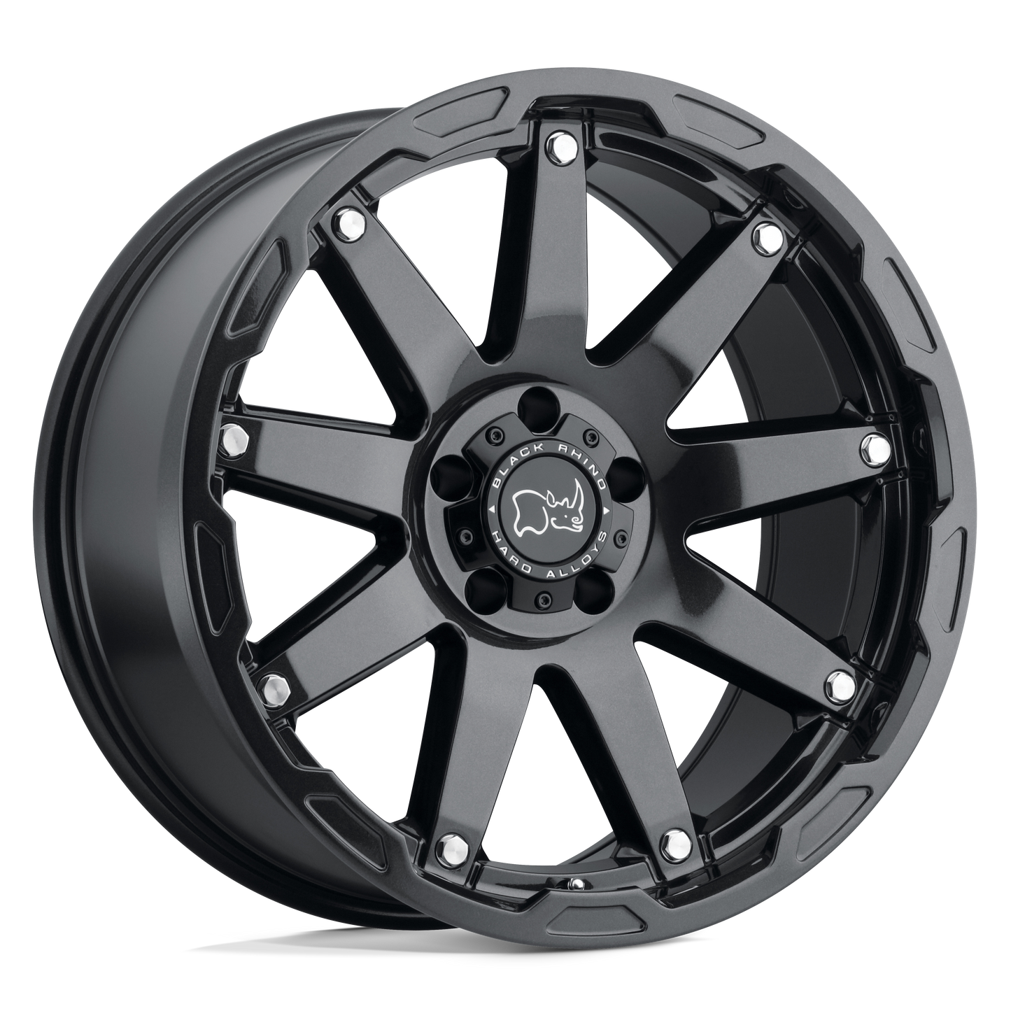 Black Rhino OCEANO 18X9.5 12 6X135/6X135 GLOSS GUN BLACK W/ STAINLESS BOLTS