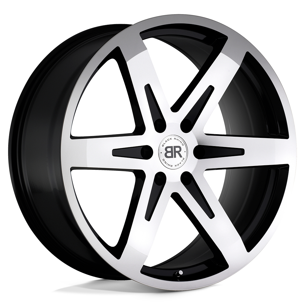 Black Rhino PEAK 22X9.5 30 6X135/6X135 GLOSS BLACK W/ MIRROR CUT FACE