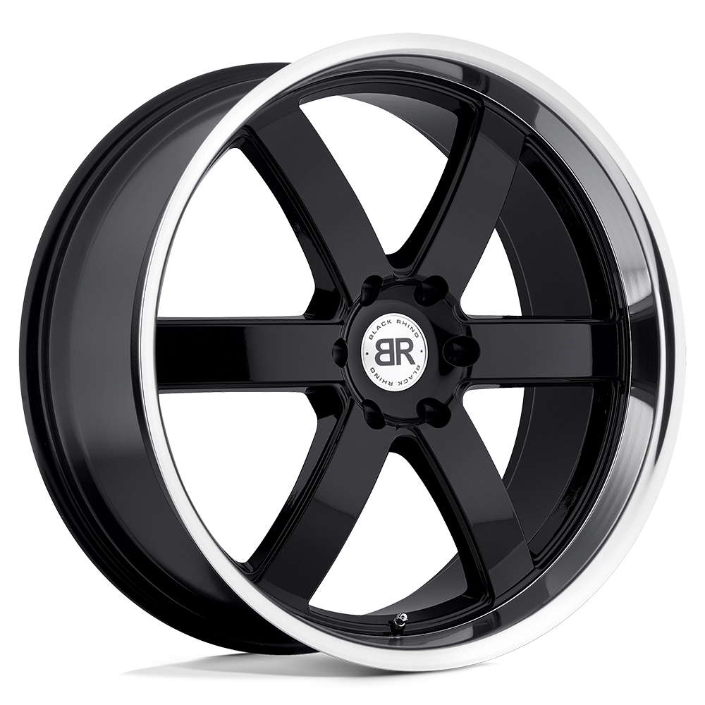BLACK RHINO PONDORA 22X9.5 30 6X135 GLOSS BLACK W/ MACHINE RING