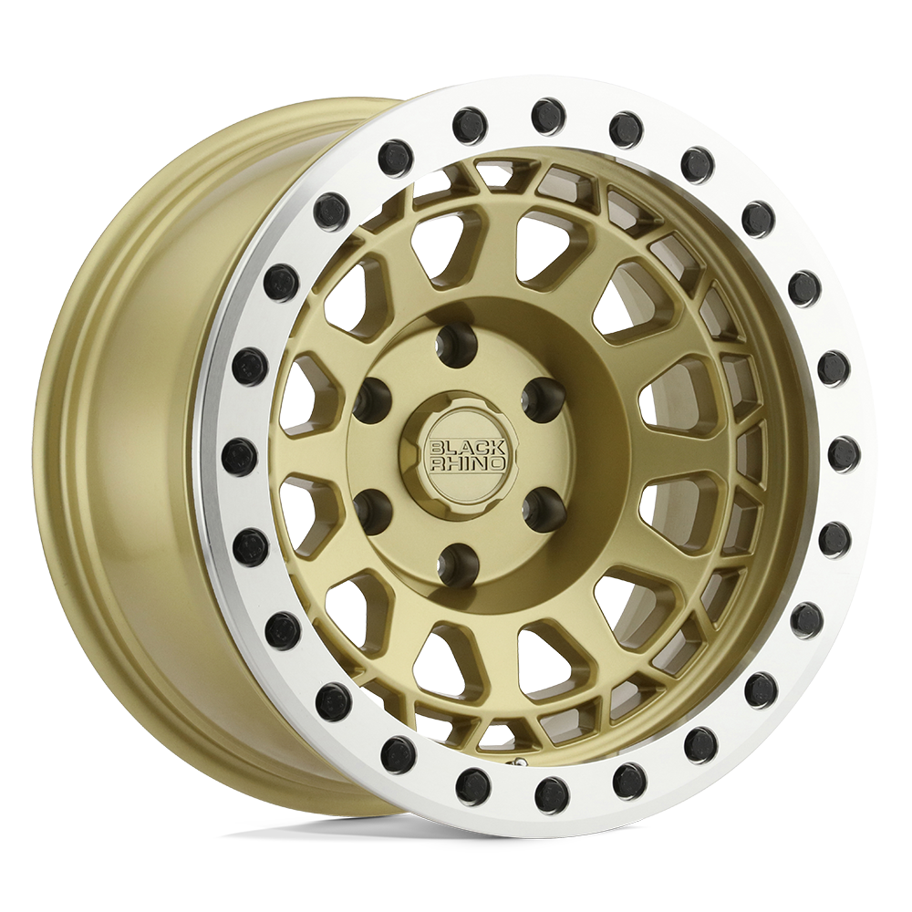 Black Rhino PRIMM 17X8.5 -38 5X114.3/5X4.5 MATTE GOLD W/ MACHINED RING
