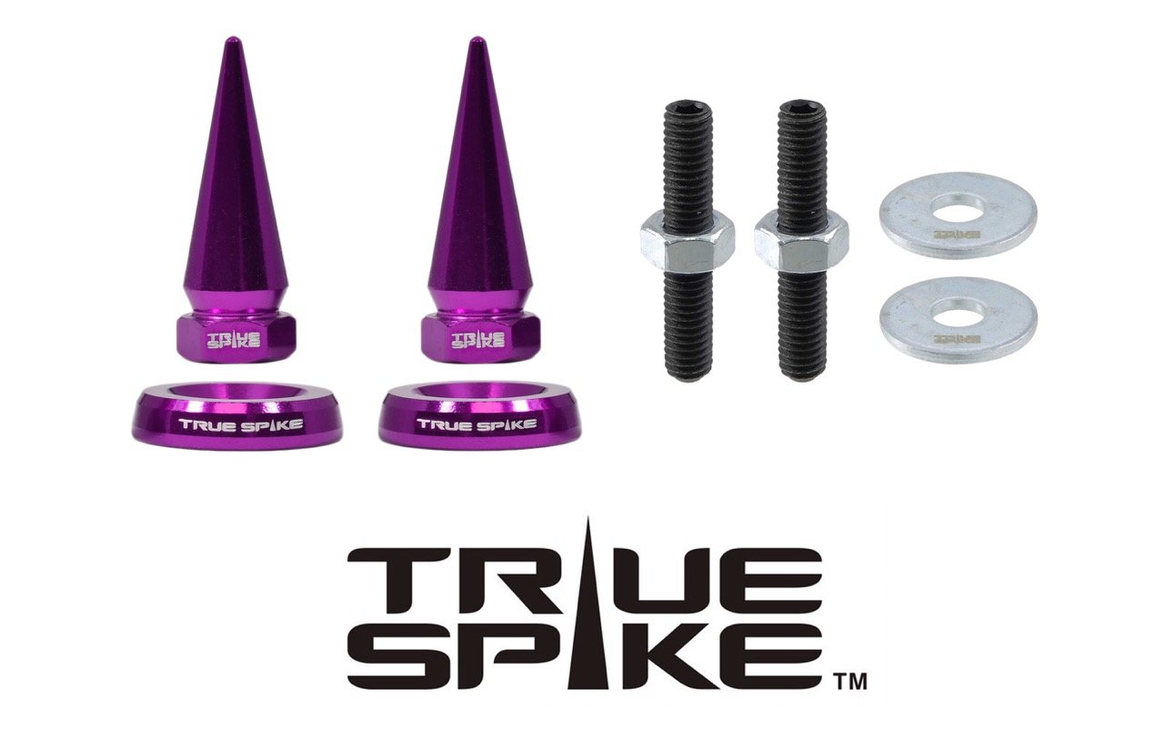 TRUE SPIKE License Plate Washer & Bullet Hardware Kit (4pc Set) LPH005/LPH006 - Tires and Engine Performance