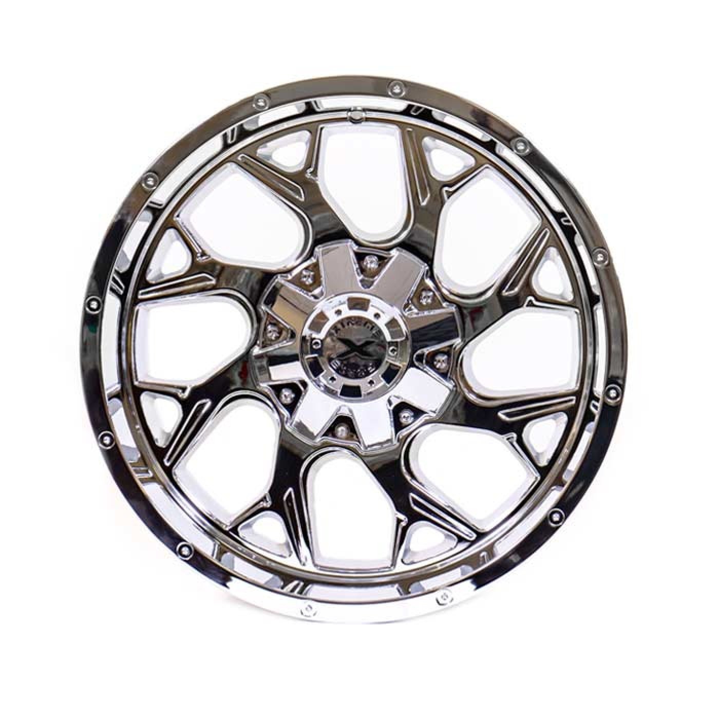 Xtreme Force Raptor 22x12 -51 6x139.7 (6x5.5)/6x135 Chrome (Wheel and Tire Package) - Tires and Engine Performance