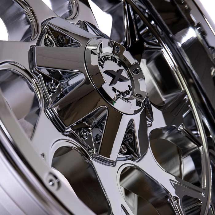 Xtreme Force Raptor 20x10 -25 8x165.1 (8x6.5) Chrome (Wheel and Tire Package) - Tires and Engine Performance