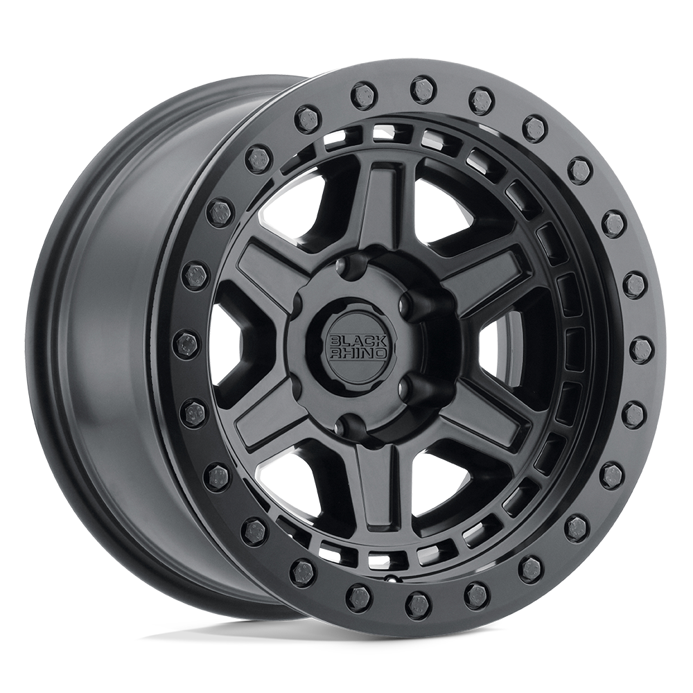 Black Rhino RENO 17X9 0 6X139.7/6X5.5 MATTE BLACK W/ BRASS BOLTS