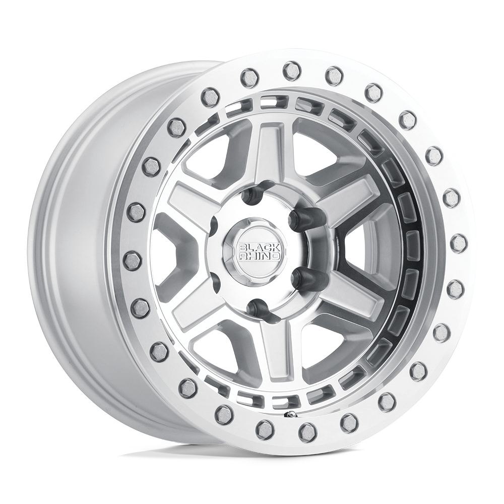 Black Rhino RENO 17X8.5 0 6X135/6X135 SILVER W/ MIRROR FACE & SILVER BOLTS