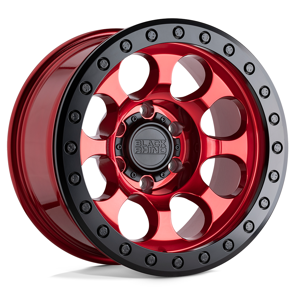 Black Rhino RIOT 17X8.5 0 6X135/6X135 CANDY RED W/ BLACK RING & BOLTS