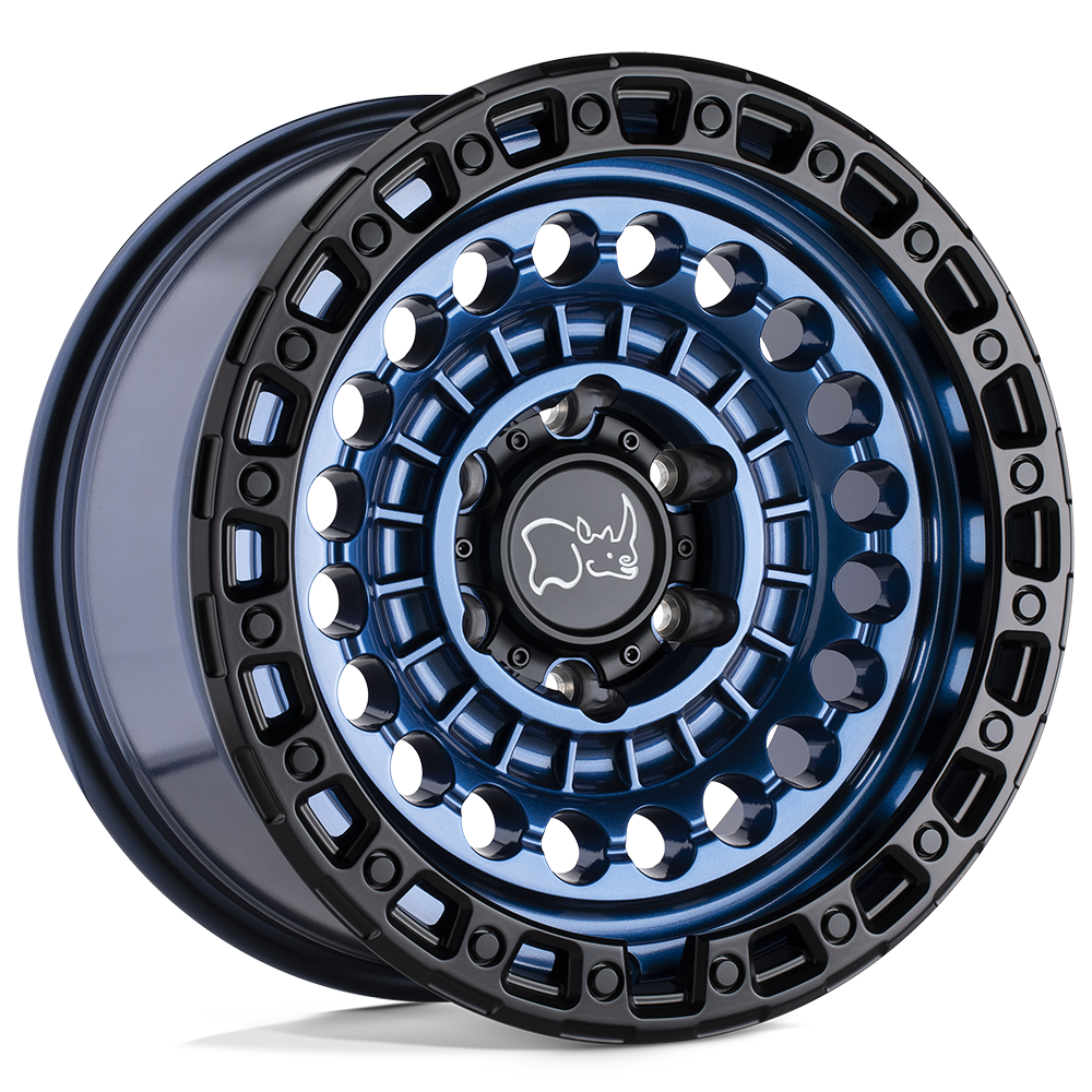 BLACK RHINO SENTINEL 17X8.5 0 8X165.1 COBALT BLUE W/ BLACK RING