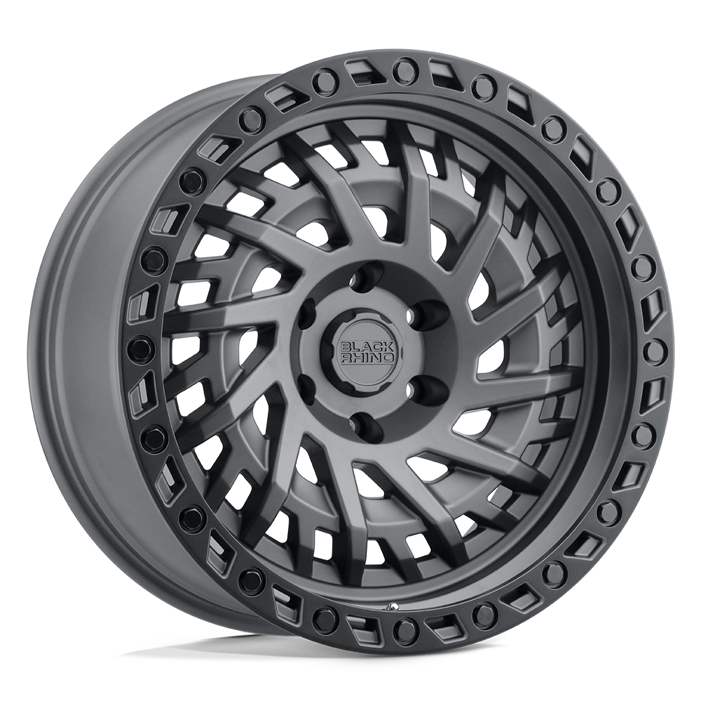 Black Rhino SHREDDER 17X9 0 6X139.7/6X5.5 MATTE GUNMETAL W/ BLACK RING