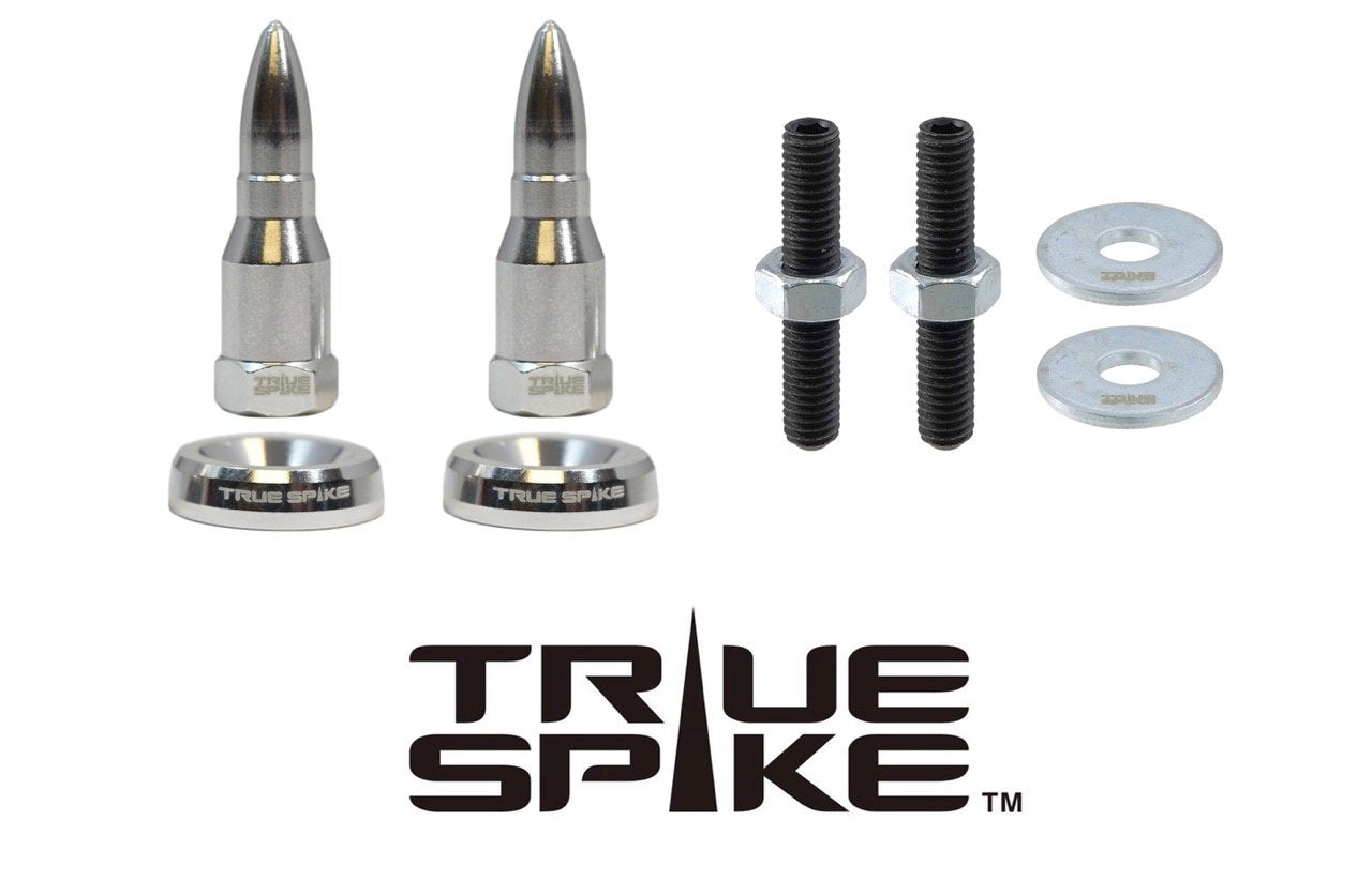 TRUE SPIKE License Plate Washer & Bullet Hardware Kit (4pc Set) LPH005/LPH006 - Tires and Engine Performance