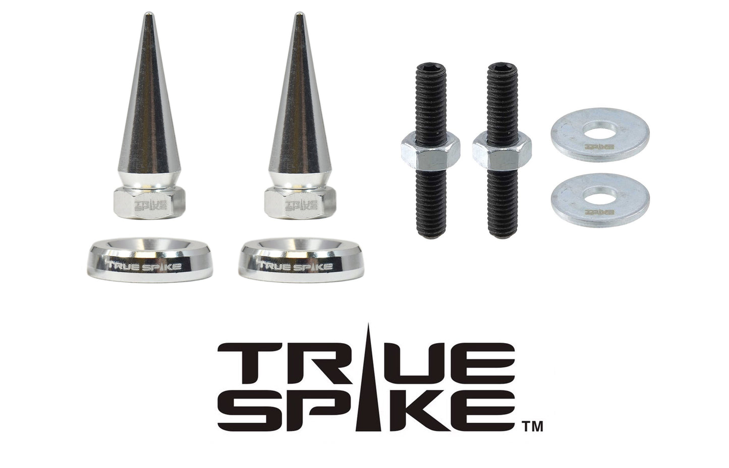 TRUE SPIKE License Plate Washer & Bullet Hardware Kit (4pc Set) LPH005/LPH006 - Tires and Engine Performance
