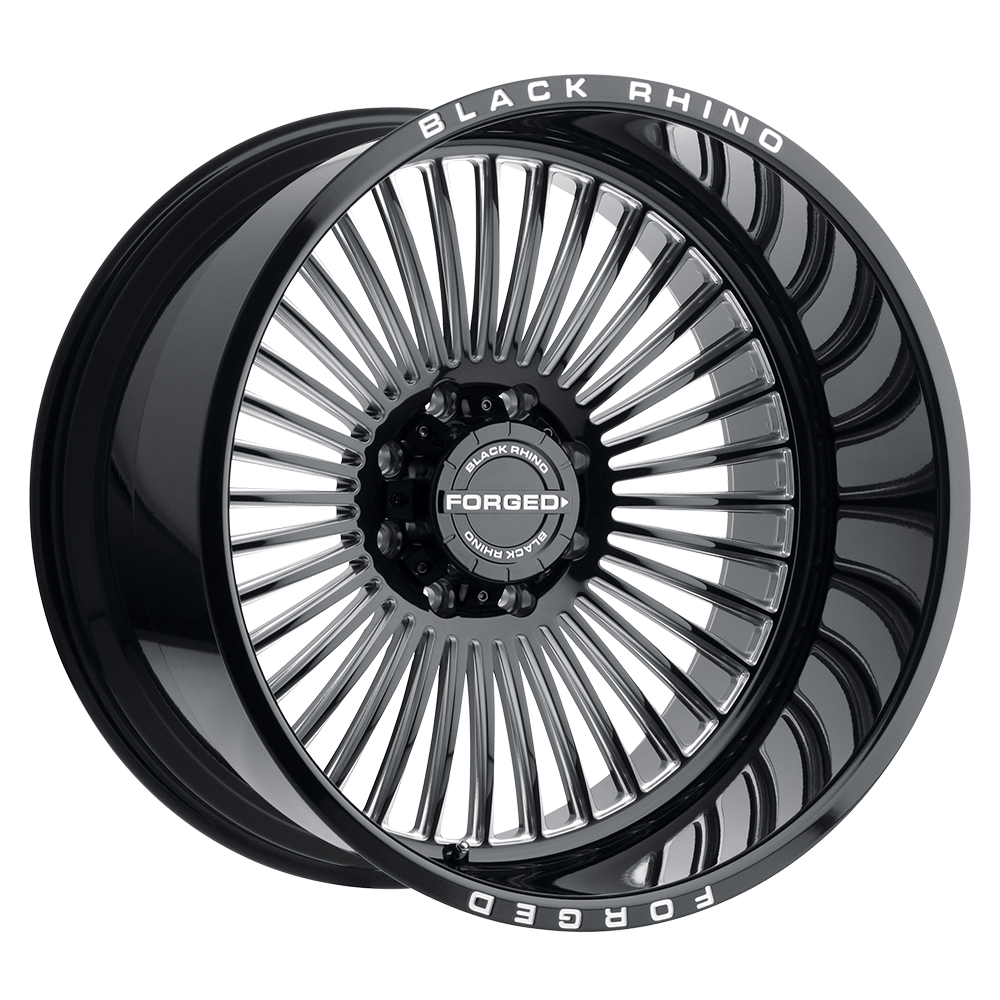 BLACK RHINO HORUS 22X14 -76 8X170 GLOSS BLACK W/ MILLED SPOKES