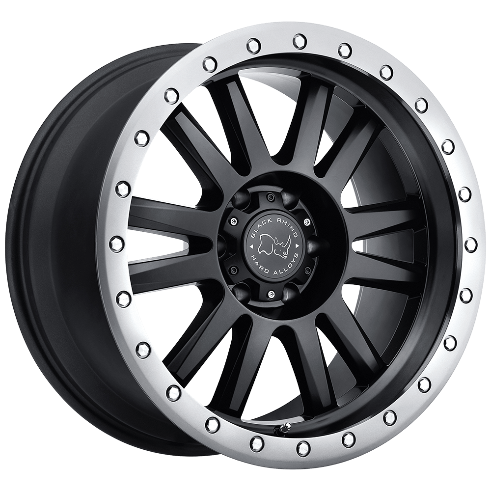 BLACK RHINO TANAY 18X8 52 6X130 MATTE BLACK W/ MATTE GRAPHITE LIP