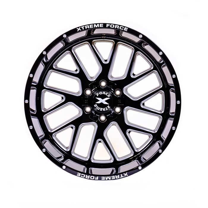 Xtreme Force XF-10 20x10 -25 6x139.7 (6x5.5) Black and Milled - Tires and Engine Performance