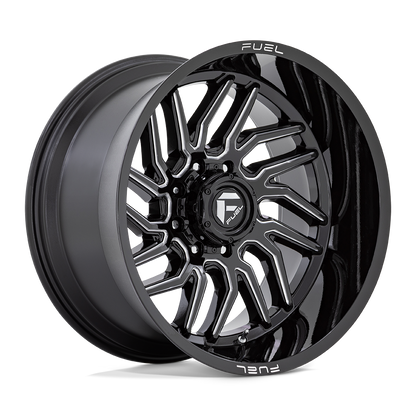 Fuel 1PC D807 HURRICANE 22X12 -44 8X180/8X7.1 GLOSS BLACK MILLED