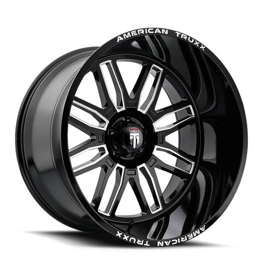 American Truxx AT1915 Restless - 24x14 -76mm 6x135 Gloss Black Machined Wheel | AT1915-24436M