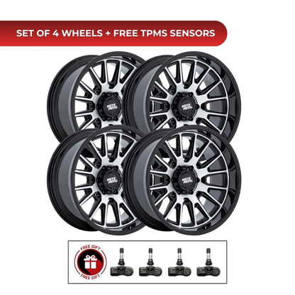 Moto Metal MO814 Tekton 20x10 6x139.7 GBM 4pcs | Fits Chevy Silverado 1500 | Free TPMS Sensors or Lug Nuts