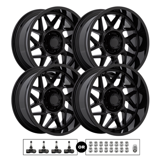 Moto Metal MO812 Turbine 20x10 5x127 4pcs | Fits Jeep Wrangler | Free TPMS Sensors or Lug Nuts
