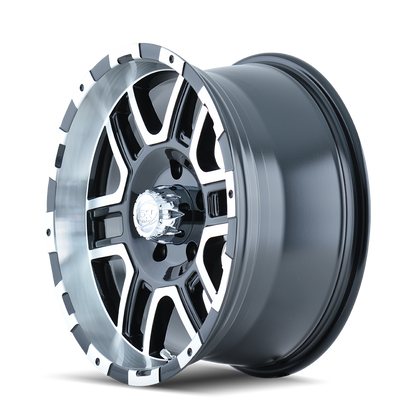 ION 179 17X8 10 6x127 BLACK/MACHINED