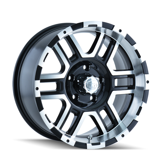ION 179 17X8 10 5x135 BLACK/MACHINED
