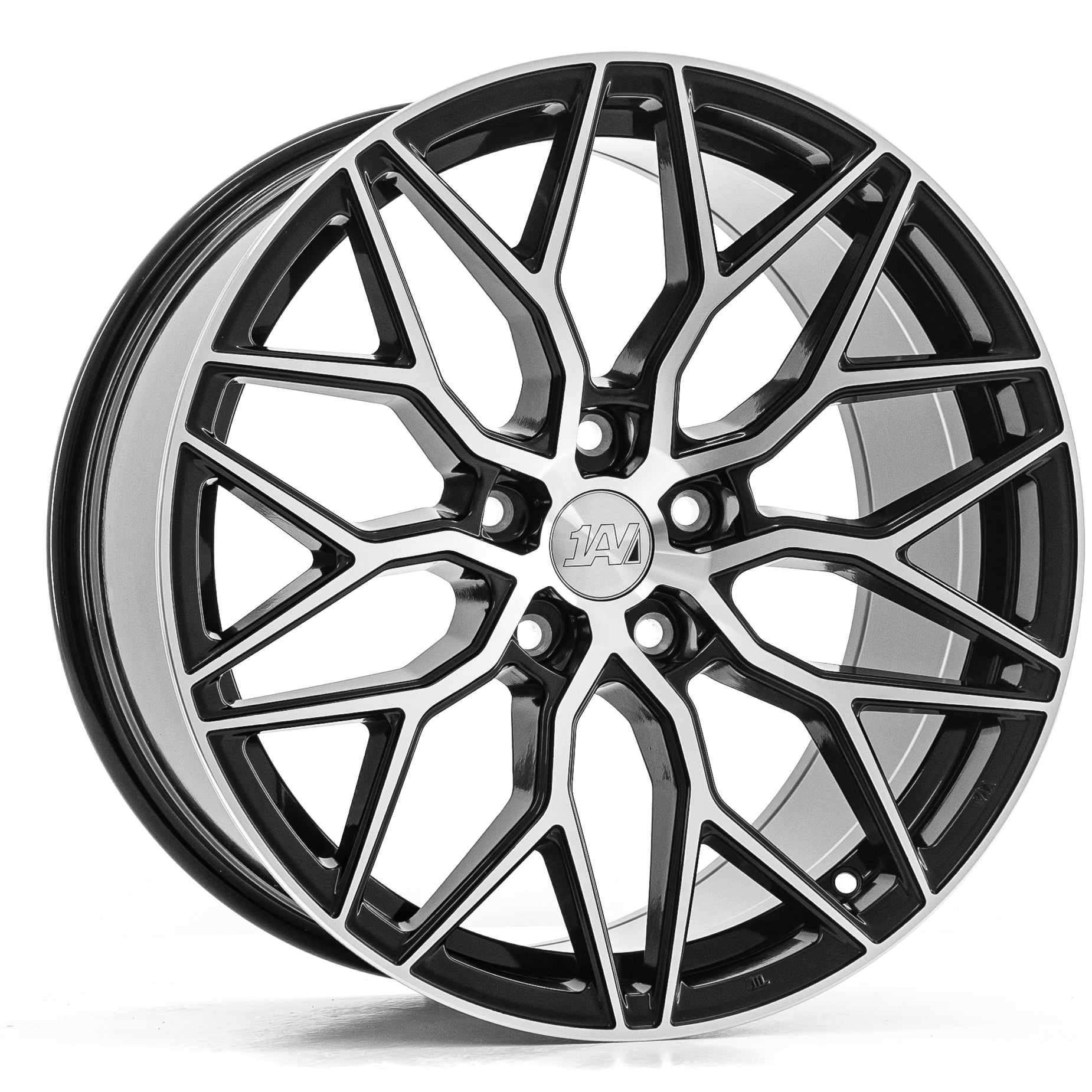 1AV ZX12 19x8.5 40 5x108 BLACK AND POLISHED FACE