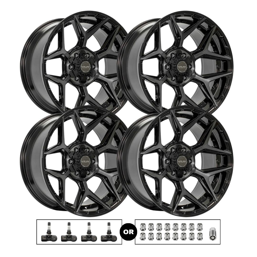 4Play 4P06 20x10 6x139.7 BBT 4pcs | Fits Jeep Wrangler | Free TPMS Sensors or Lug Nuts