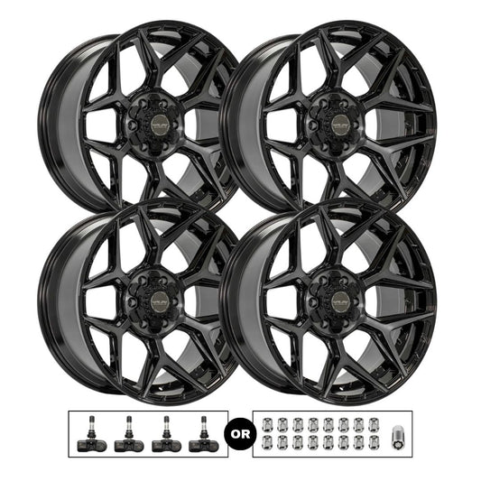 4Play 4P06 20x10 6x139.7 BBT 4pcs | Fits Jeep Wrangler | Free TPMS Sensors or Lug Nuts