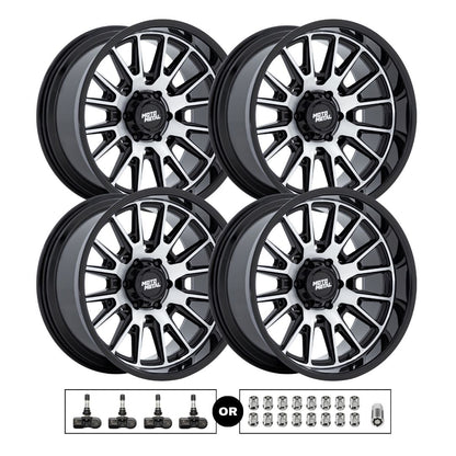 Moto Metal MO816 Overlook 20x10 6x139.7 4pcs | Fits Chevy Silverado 1500 | Free TPMS Sensors or Lug Nuts