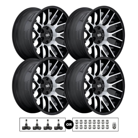 Moto Metal MO816 Overlook 20x10 6x139.7 GBM 4pcs | Fits Toyota Tundra | Free TPMS Sensors or Lug Nuts